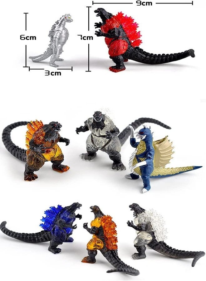 De-Lite Action Figures PVC Anime Movable Collectible Model Statue Toys (God-Zilla 10 Pieces Set, Multicolour, 3-7Cm) - Image 5